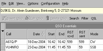 Figure 333:   Callbook Data on Information Line