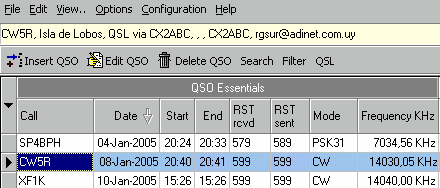 Figure 335:   Call Book Data Display from Logged Call