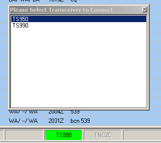 Figure 220:   Multi Transceiver operation: Change transceiver