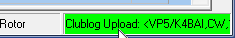 Figure 200:   Successful Upload indicated on the Status Bar
