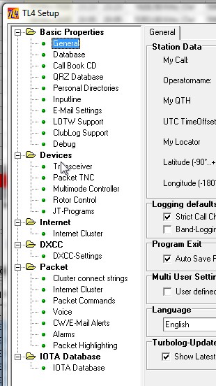 Figure 97: Sub Items of the Configuration Menu