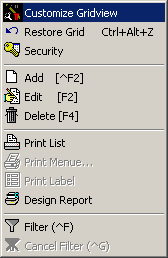 Figure 82: Context Menu