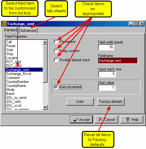 Figure 206:  Customizing Field Properties  