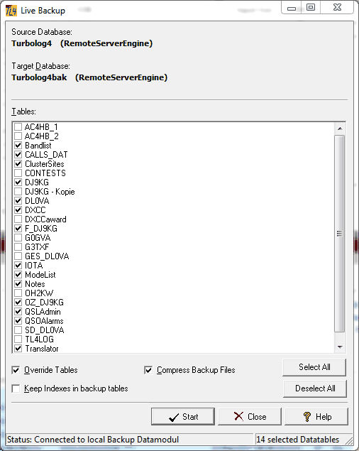 Figure 69:  Backup Control Frame