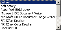 Figure 387:    Default Printer Selection