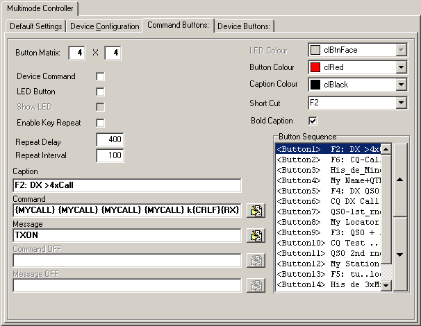Figure 121:  The Command Buttons' Tab Sheet