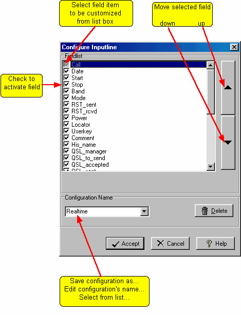 Figure 191:  Configuring the loginput line   