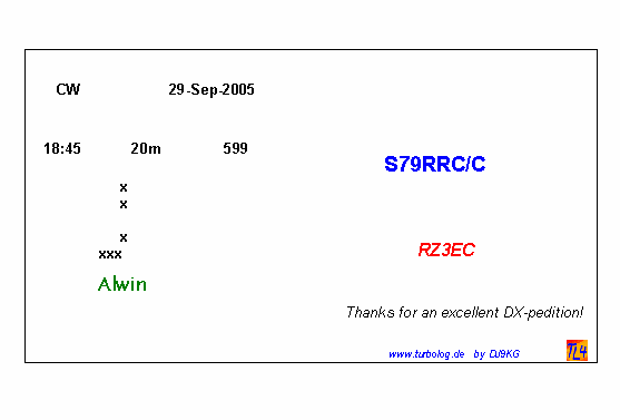 Figure 400:   Direct Print on Backside of QSL Card