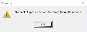No Cluster Spots Warning