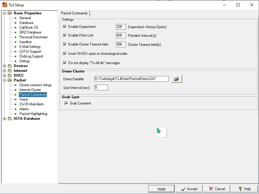 Figure 133: Packet Commands
