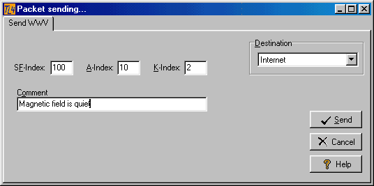 Figure 259:   Sending a WWV Message