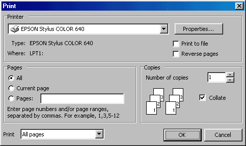 Figure 365:    Printer Output Control