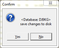 Figure 163:  Yes/No Prompt 