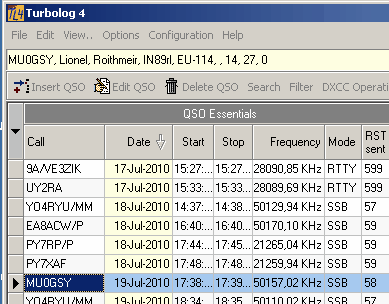 Figure 337:    Sample Output from QRZ Database