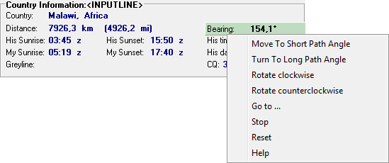 Figure 317:   Rotor Control: Right Mouse Key Menu