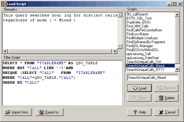 Figure 182:   Find Unique Calls