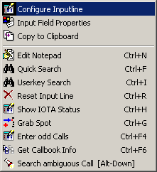Figure 190:   Configuration Menu for Log Entries