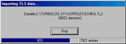 Figure 32:  Import progress meter