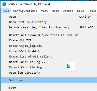 WSJT-Settings