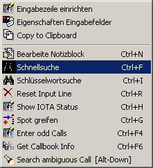Abb.32: Kontext Menü Eingabezeile Abb.32: Kontext Menü Eingabezeile
